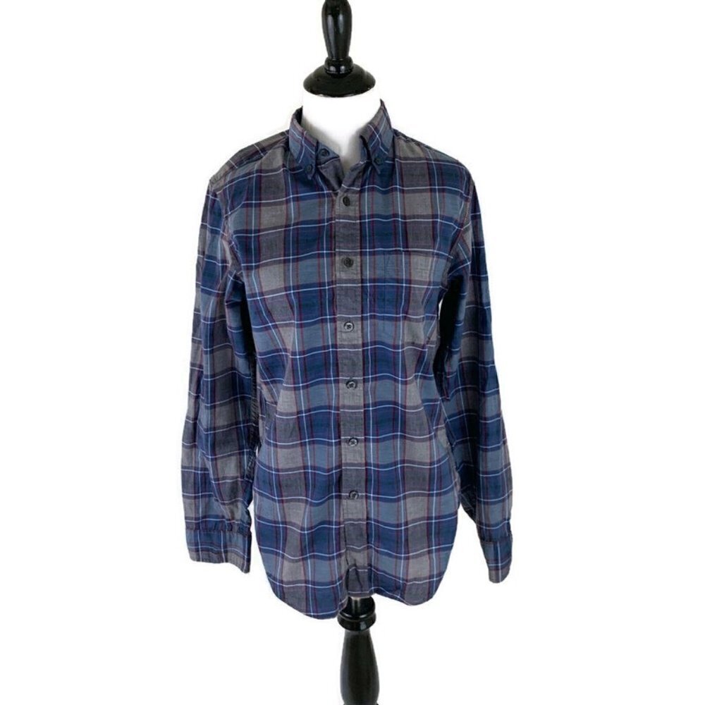 J. Crew Men's Size XS Button Down Shirt Plaid 100% Cotton Fitted